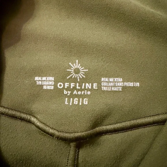 Aerie Olive Green Leggings and Sports Bra - Picture 10 of 13